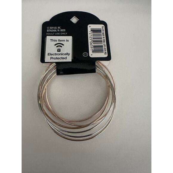 New Mixed Metal 6-Piece Bangle Bracelet Set  by Jasmine Lane Jewelry Co. - Picture 3 of 9